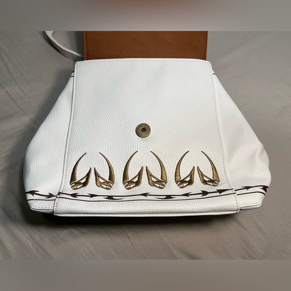 DANIELLE NICOLE X STAR WARS Mandalorian Tan & White Faux Leather Mini Backpack - Picture 11 of 15